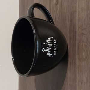 Black Embossed Seattle Coffee Mug